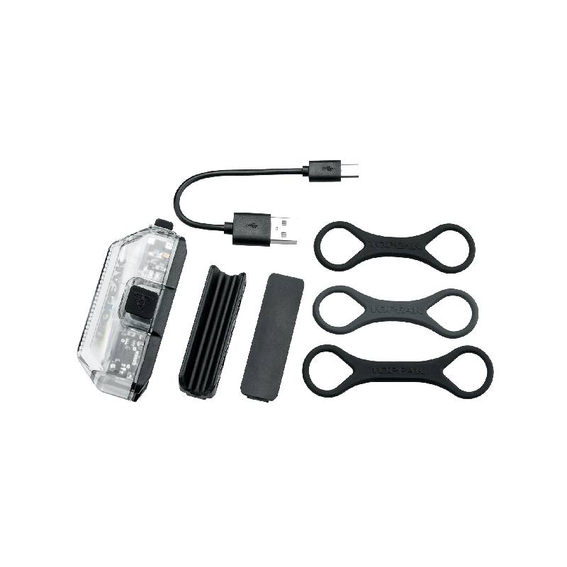 چراغ جلو شارژی دوچرخه برند تاپیک مدل WHITELITE® AERO USB 1W