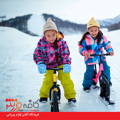 دوچرخه سواری کودکان در زمستان