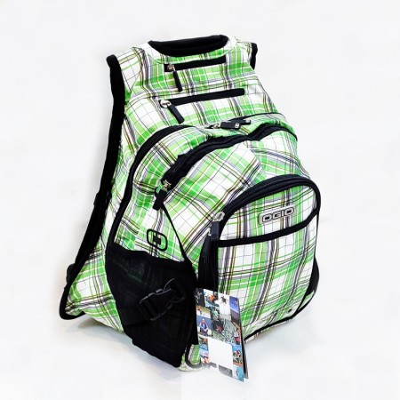 کوله پشتی او جیو مدل FUGITIVE GREEN PLAID مناسب برای لپ تاپ های 13 تا 15 اینچی