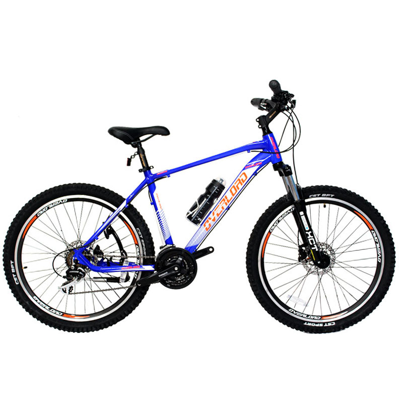 دوچرخه کوهستان برند اورلورد مدل falcone سایز 26 آبی سفید نارنجی
