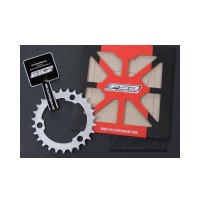 سینی طبق دوچرخه کوهستان برند FSA مدل CNC MTB Storm Gray Alloy86x27T x10